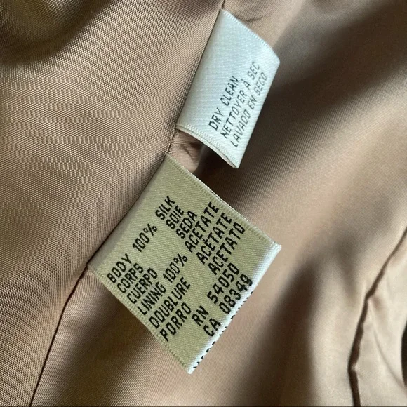 100% Silk Green Blazer With Opal Buttons NWT